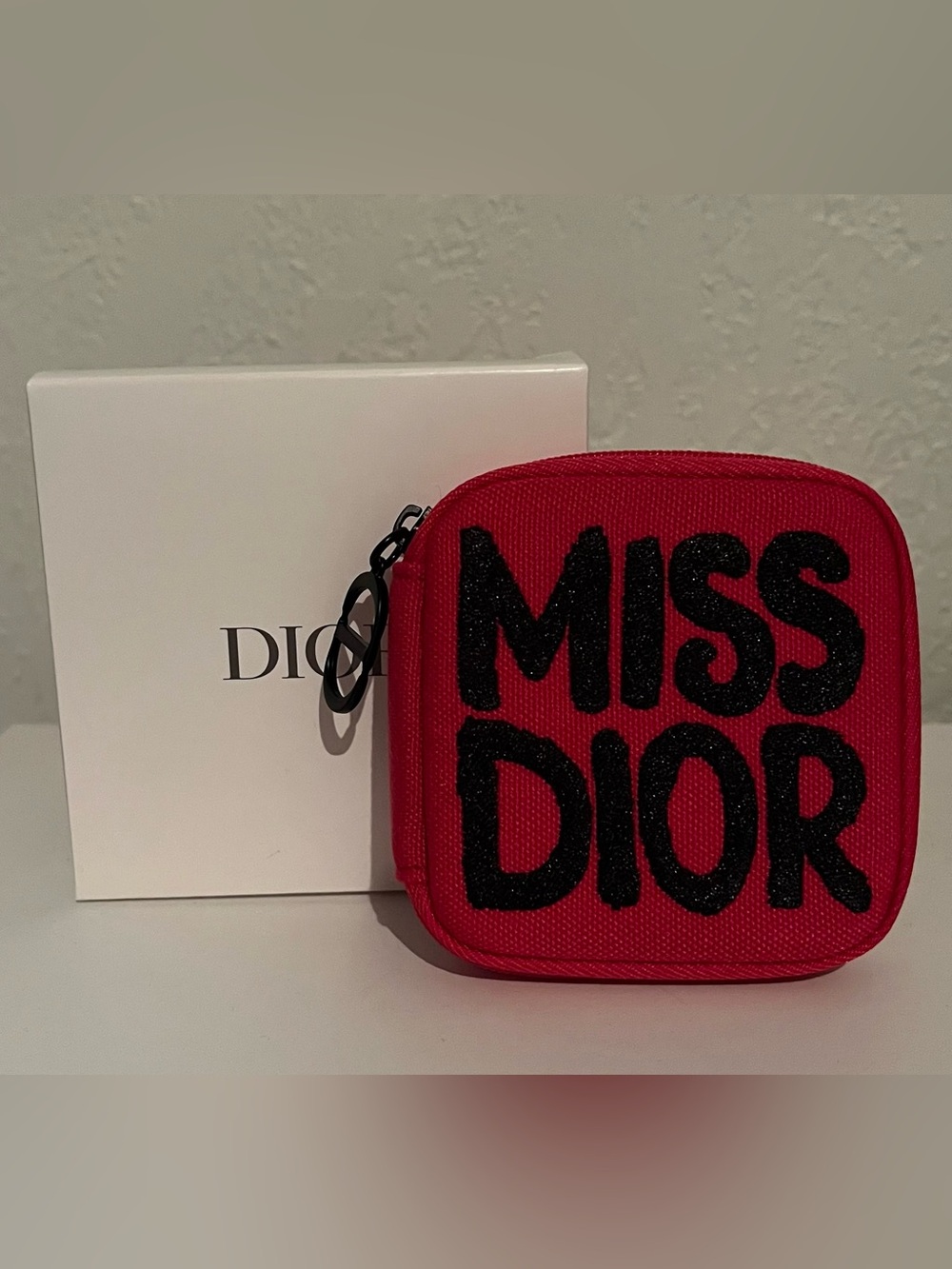 Red 'Miss Dior' Zip Pouch